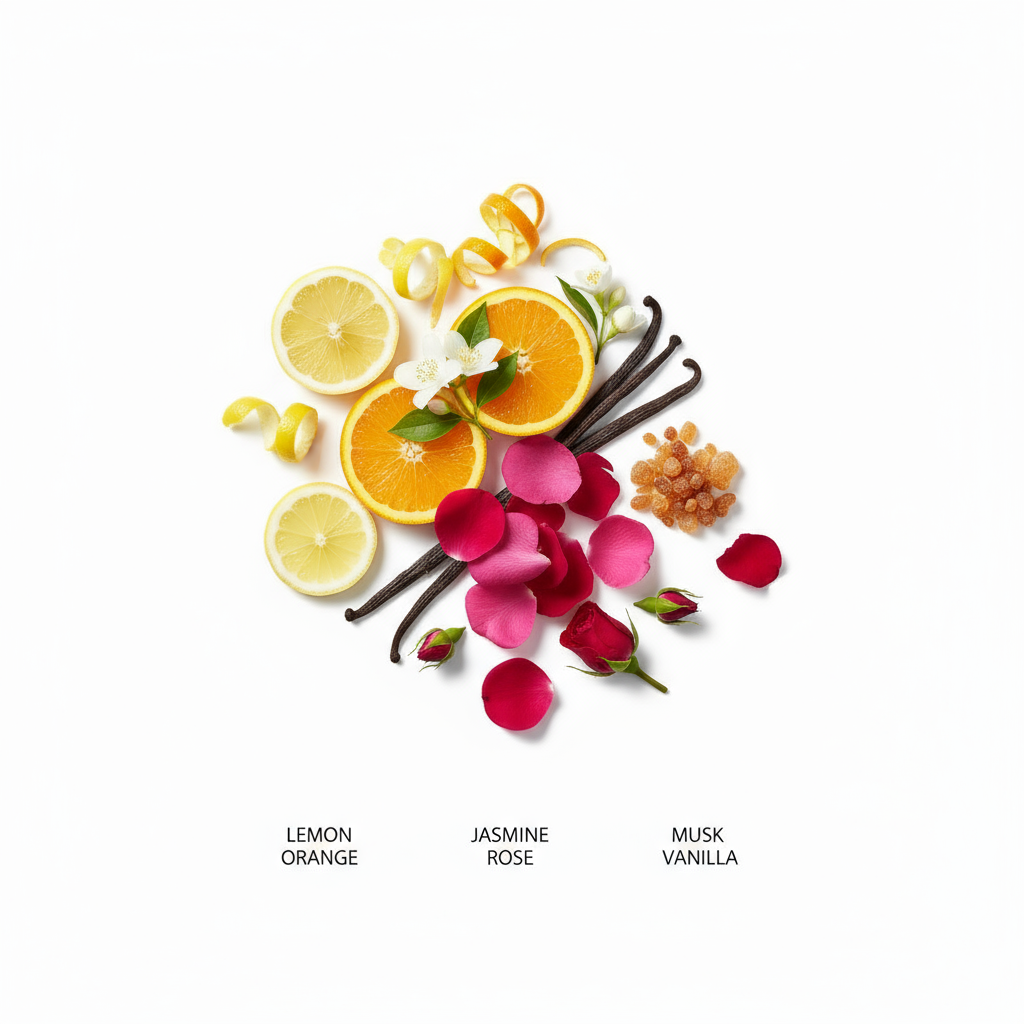 Citrus, floral and musk fragrance notes for Marshmallow wax melts