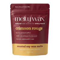 Crimson Rouge soy wax melts pouch by Melty Wax