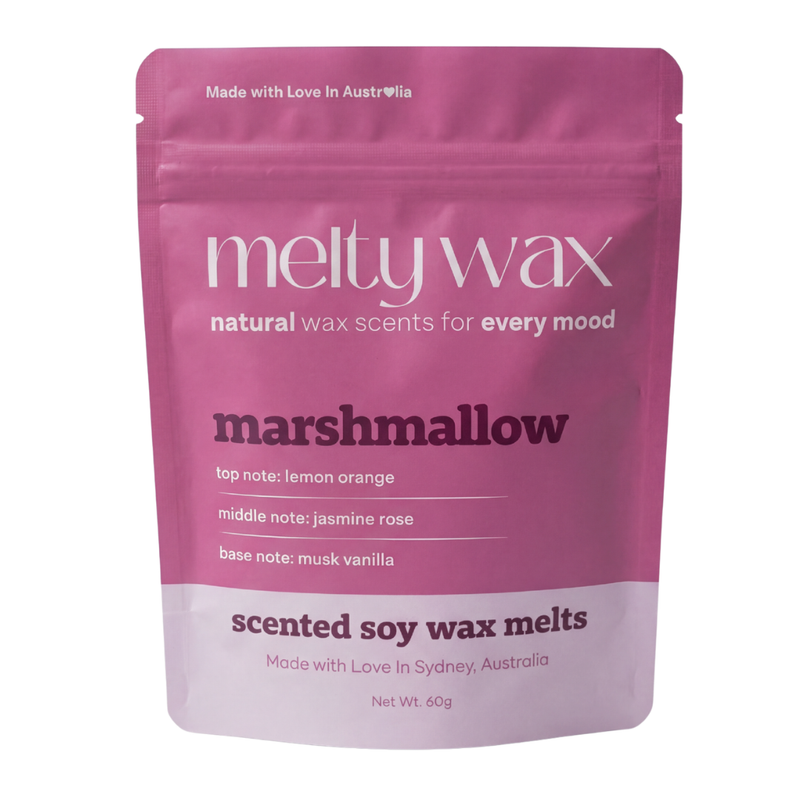 Marshmallow soy wax melts pouch by Melty Wax