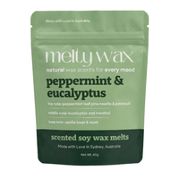 Peppermint and Eucalyptus soy wax melts pouch by Melty Wax
