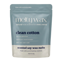 Clean Cotton soy wax melts pouch by Melty Wax