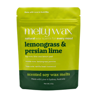 Lemongrass and Persian Lime soy wax melts pouch by Melty Wax
